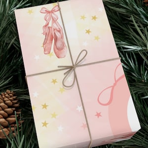 Nutcracker Wrapping Paper, Ballet Shoes Gift Wrap, Clara, Nutcracker Christmas, Christmas Wrapping Paper, Pink Christmas Paper