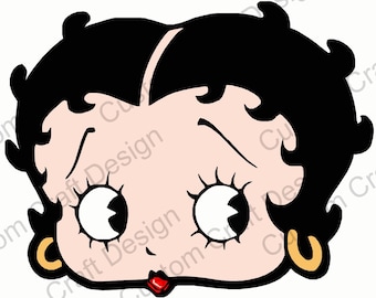 Puede incluir: Ilustración de dibujos animados de la cara de una mujer con cabello negro, ojos grandes y lápiz labial rojo. La mujer lleva pendientes de aro dorados. La imagen tiene un fondo blanco.