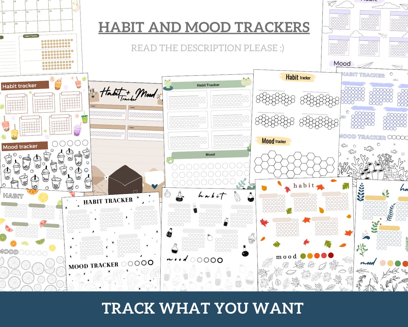 UNDATED Digital Bullet Journal Planner | Pre-made Journal Planner ...