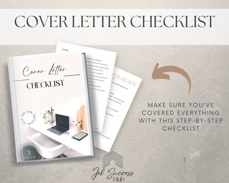 Cover Letter Checklist.pdf Complete Cover Letter Bundle | Templates, Workbook & Checklist ...