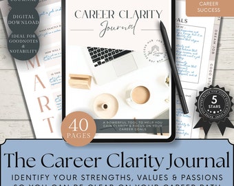 Career Clarity Journal | Career Planner | Career Coaching Canva Template | Printable Career Goals Journal | Professional Development Planner