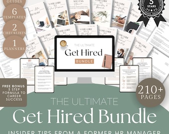 Ultimate Get Hired Bundle | Jobseeker Guides | Templates, Workbooks, Planners & Checklists | School Leaver Job Application | Graduate Resume