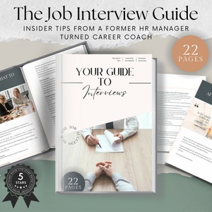 Job Interview Workbook | Insider HR Tips | Job Application | Job Interview Prep | Interview Planner | Interview Questions | Interview Guide