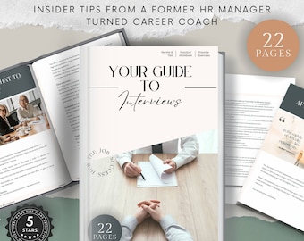 Job Interview Workbook | Insider HR Tips | Job Application | Job Interview Prep | Interview Planner | Interview Questions | Interview Guide