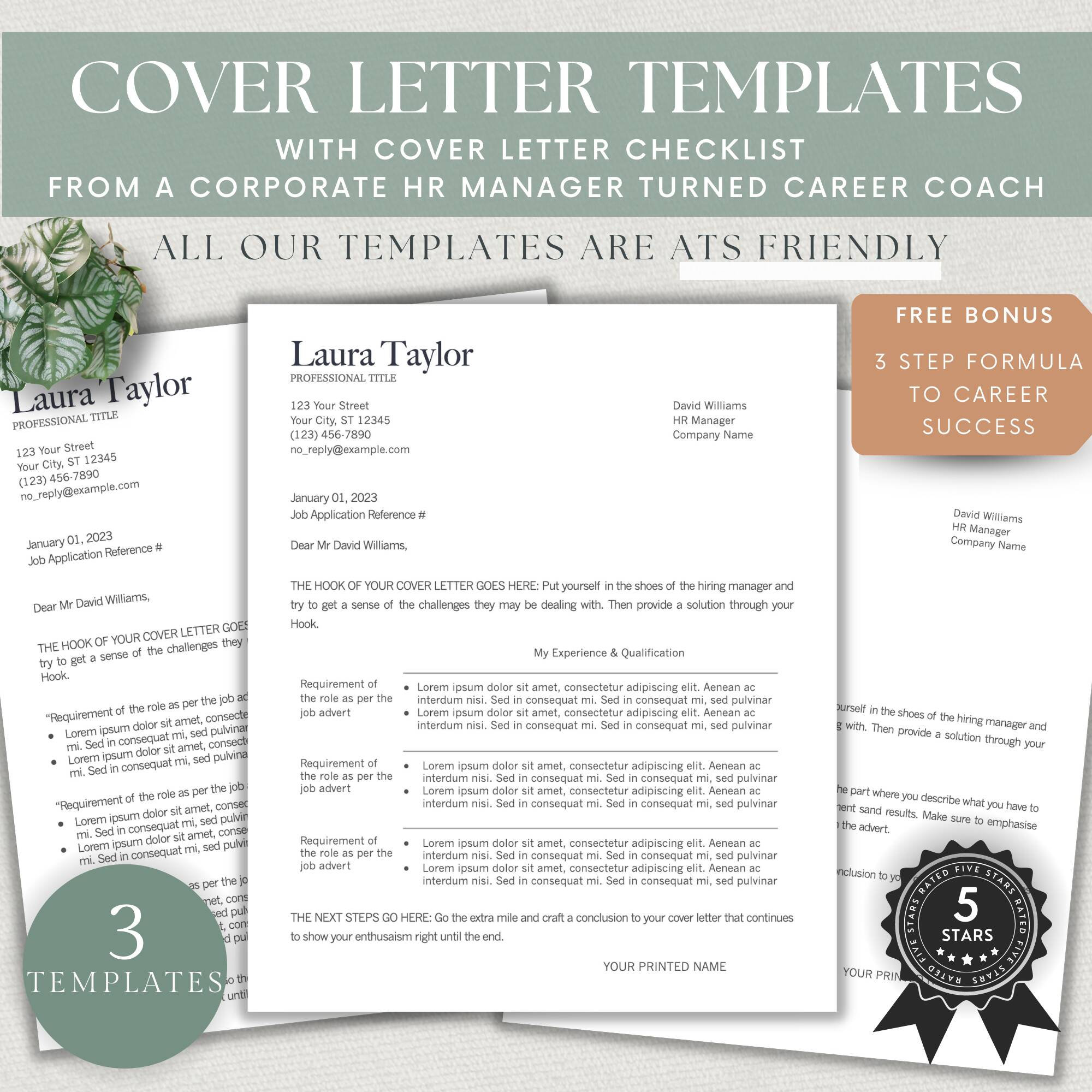 Cover Letter Templates | Insider HR Tips | Professional Cover Letter ...
