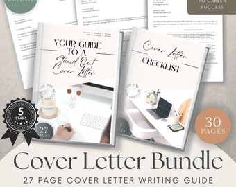 Complete Cover Letter Bundle | Templates, Workbook & Checklist | Professional Cover Letter Templates For MS Word, Google Docs and Pages
