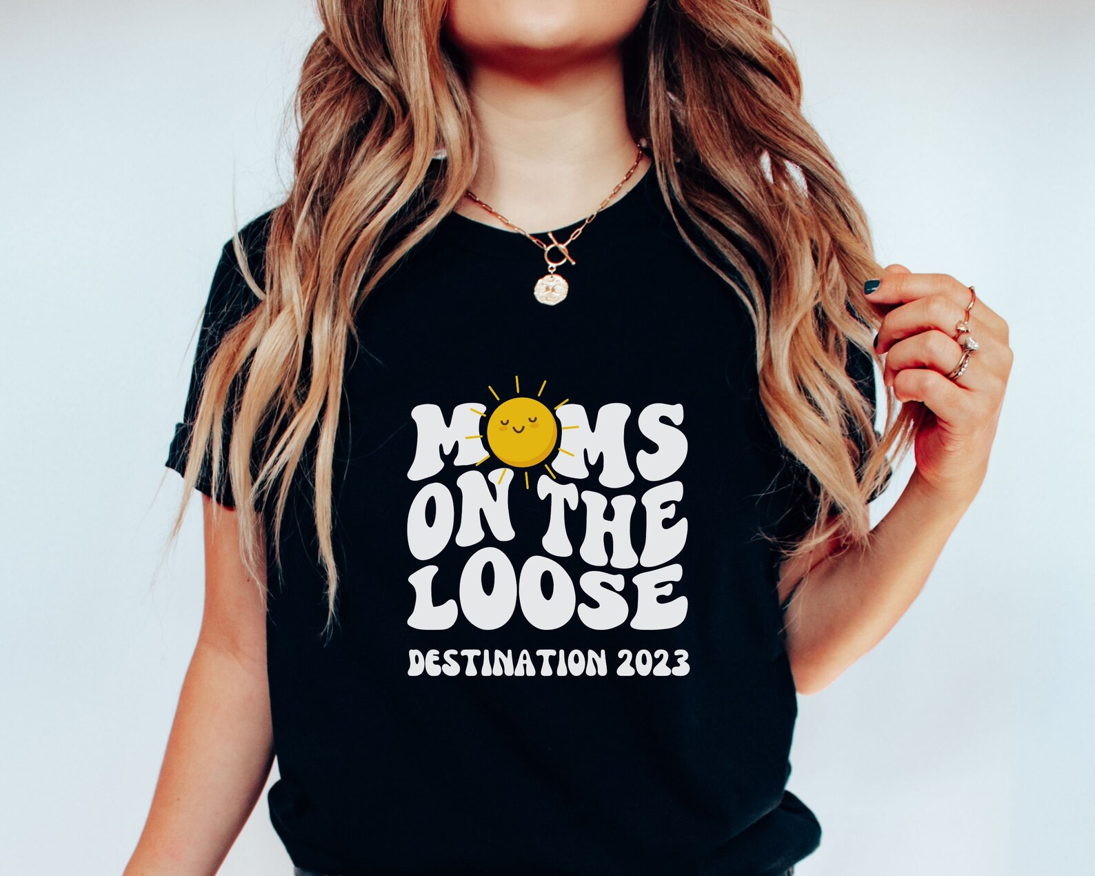 Custom Destination Moms on the Loose Shirt, Personalized Vacation Shirt