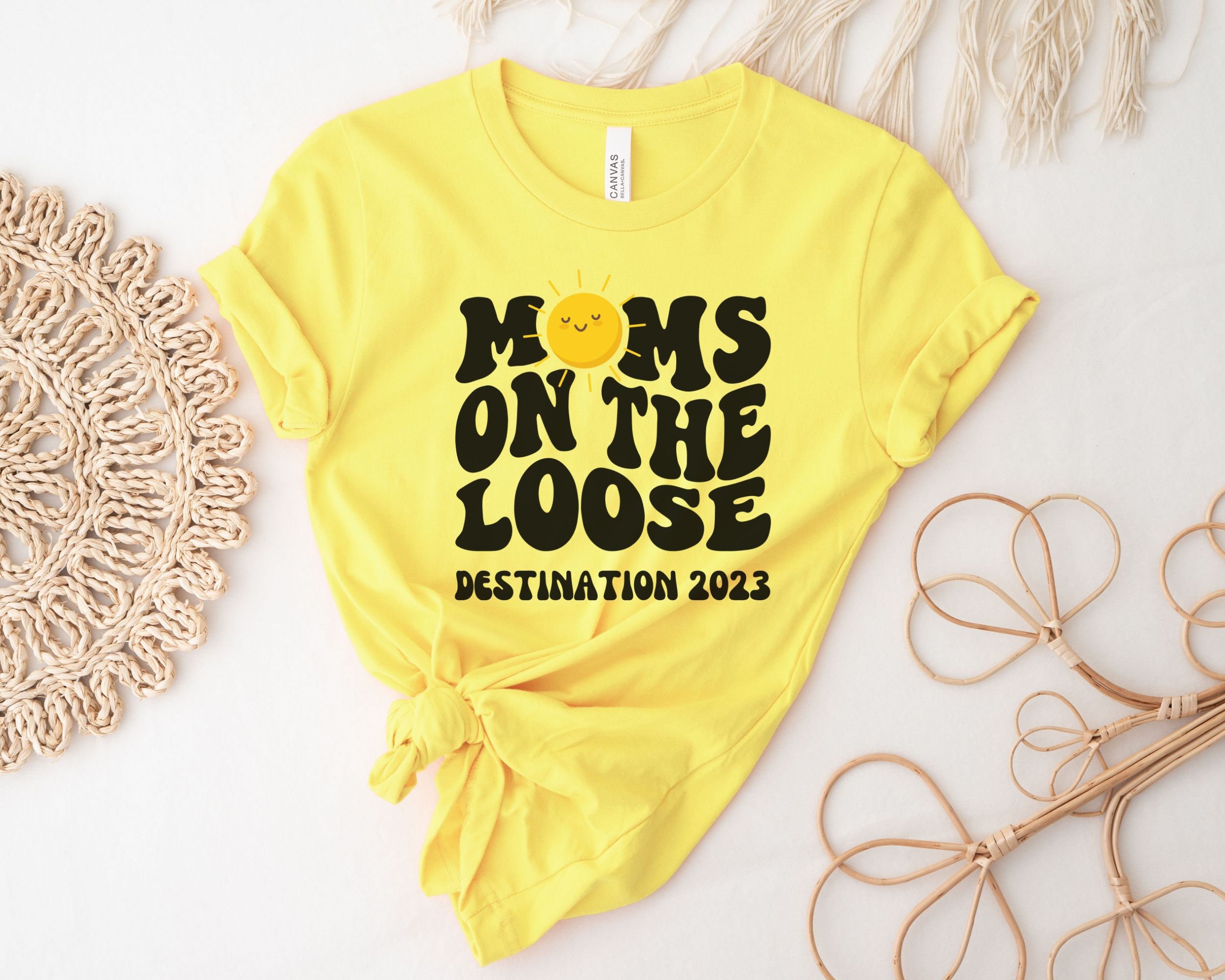 Custom Destination Moms on the Loose Shirt, Personalized Vacation Shirt