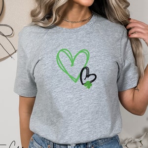 St Patricks Day Shirt | Saint Patricks Day | Heart Shamrock | St Patricks Day 2023 | St Patricks day gift | Shirt for her | gift for her