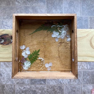 Pressed Flower Decorative Tray- Resin Finished