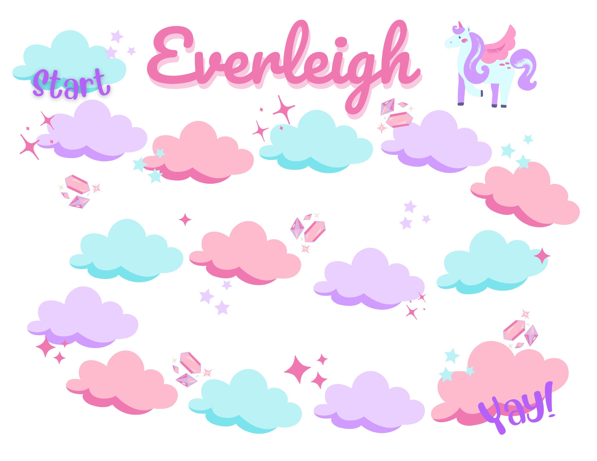 Unicorn Sticker Chart for Kids and Toddlers, Printable Reward Chart for ...