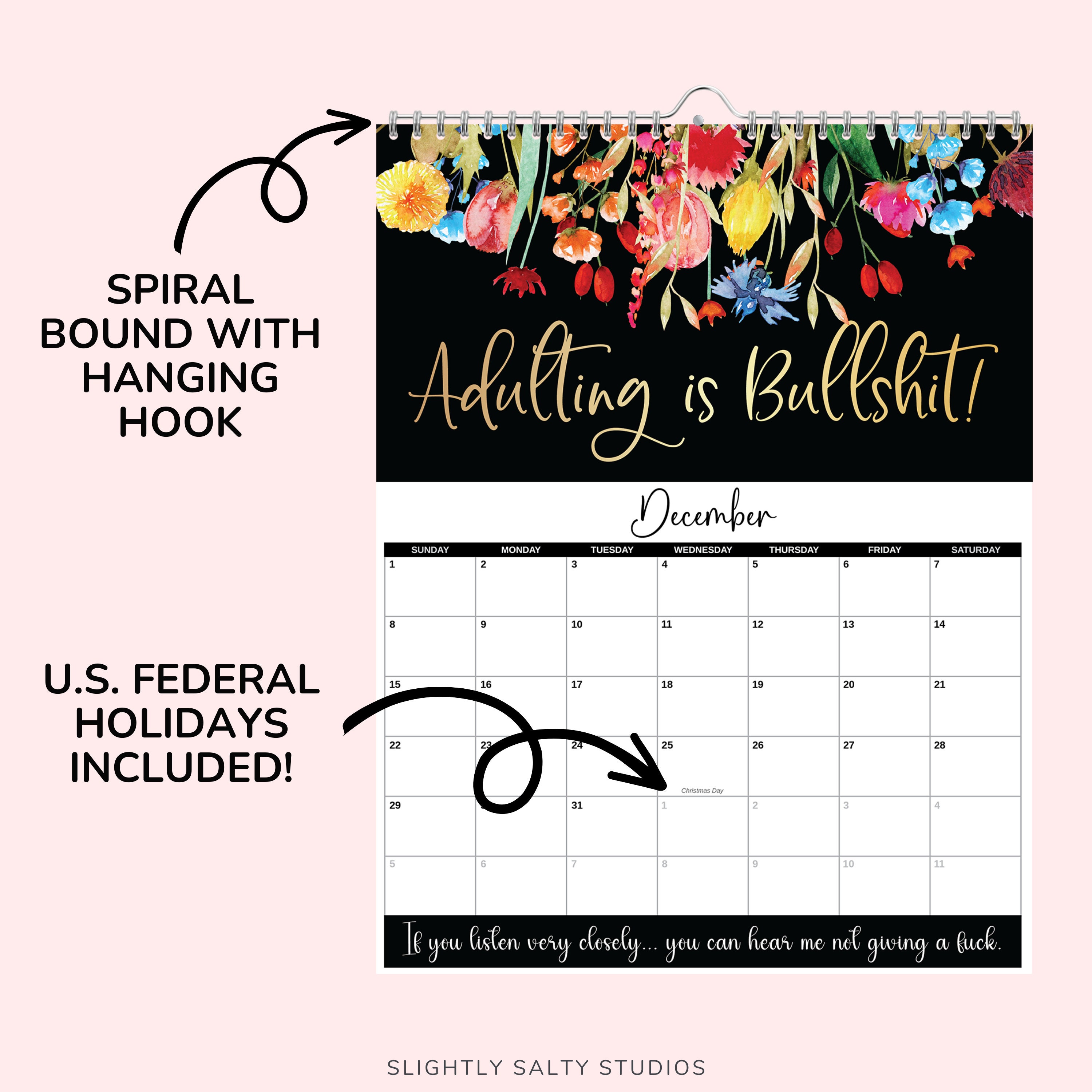 2024 Wall Calendar Funny Calendar 2024 Swearing Calendar Etsy Australia