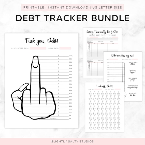Debt Payoff Tracker Printable Color In Thermometer Coloring Page Bundle, Student Loan Payoff Tracker