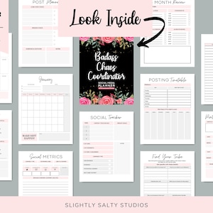 Social Media Planner Printable, Social Media Planner Bundle, Social ...
