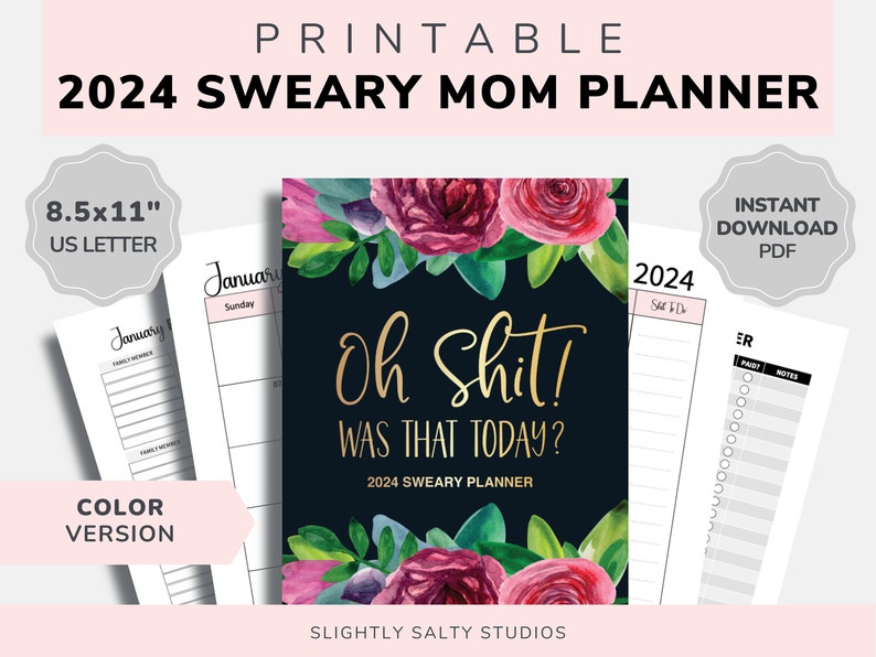 2025 Mom Planner Printable Mom Planner PDF Swear Planner Etsy