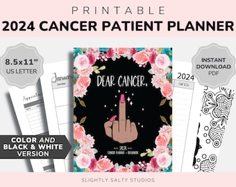 2024 Cancer Planner, Cancer Printable, Fck Cancer, Swear Word Cancer Quotes, Chemo Planner, Cancer Coloring, F U Cancer, Funny Cancer PDF