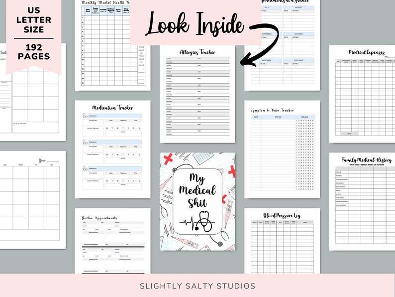 Funny Medical Planner Printable, Family Medical History Binder ...