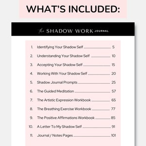 Shadow Work Journal Printable, Shadow Work Workbook Digital, Mental ...