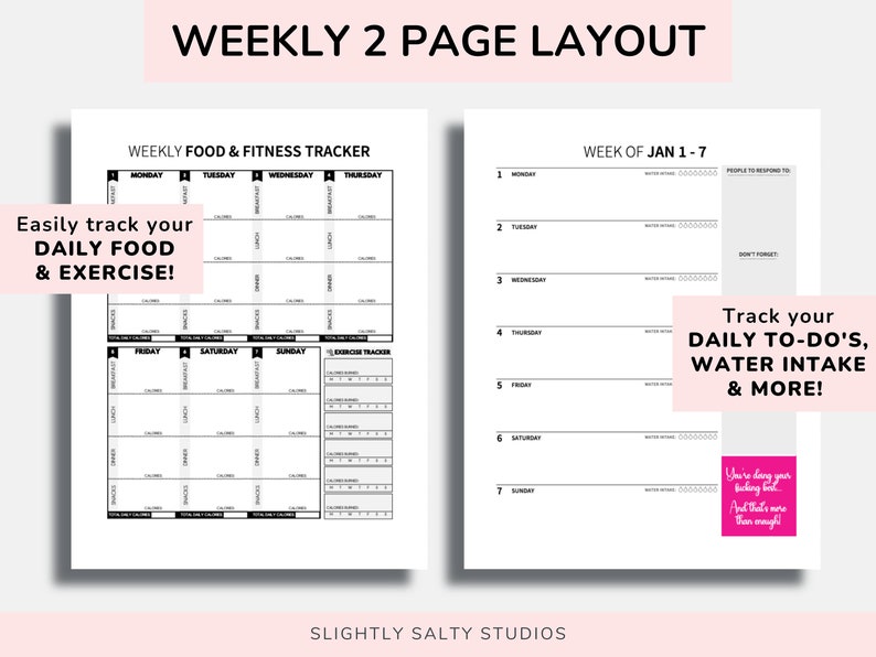 2024 Weight Loss Tracker Printable 2024 Fitness Planner Food Etsy Norway