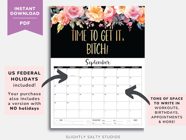 Weight Loss Calendar Printable Printable Calendar 2024 Etsy Australia