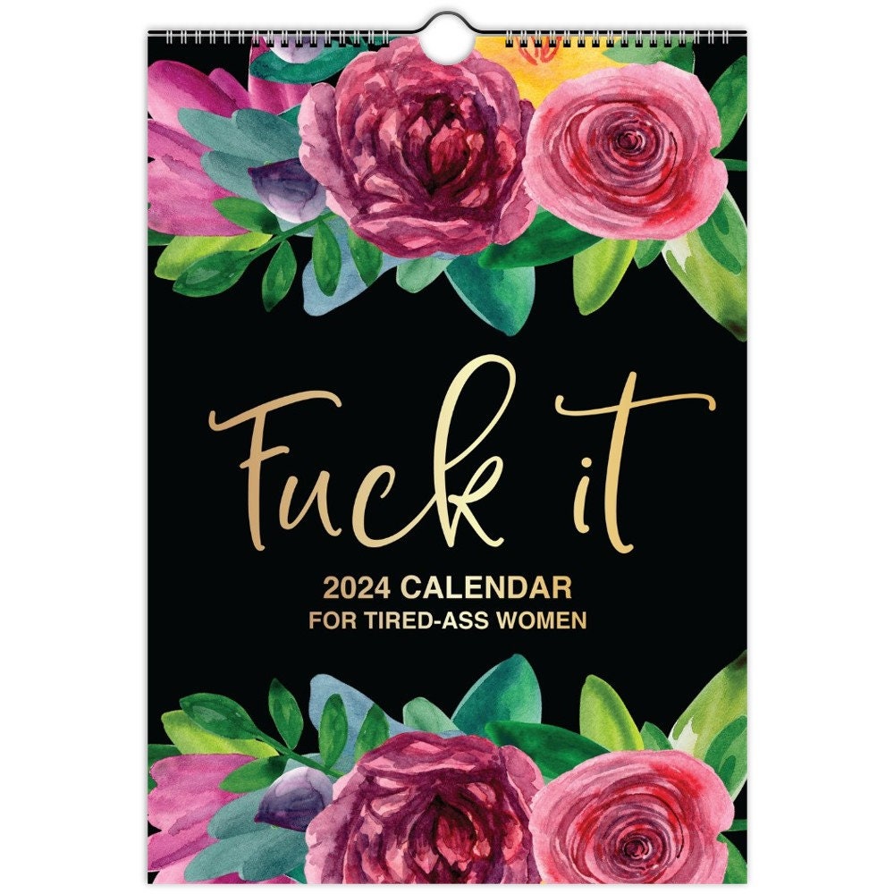 2024 Wall Calendar A4, Funny Calendar 2024, Swearing Calendar, Physical