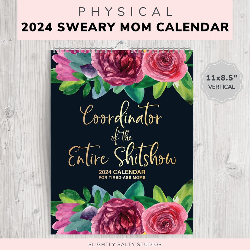 2024 Funny Mom Calendar 2024 Wall Calendar Funny Calendar Etsy