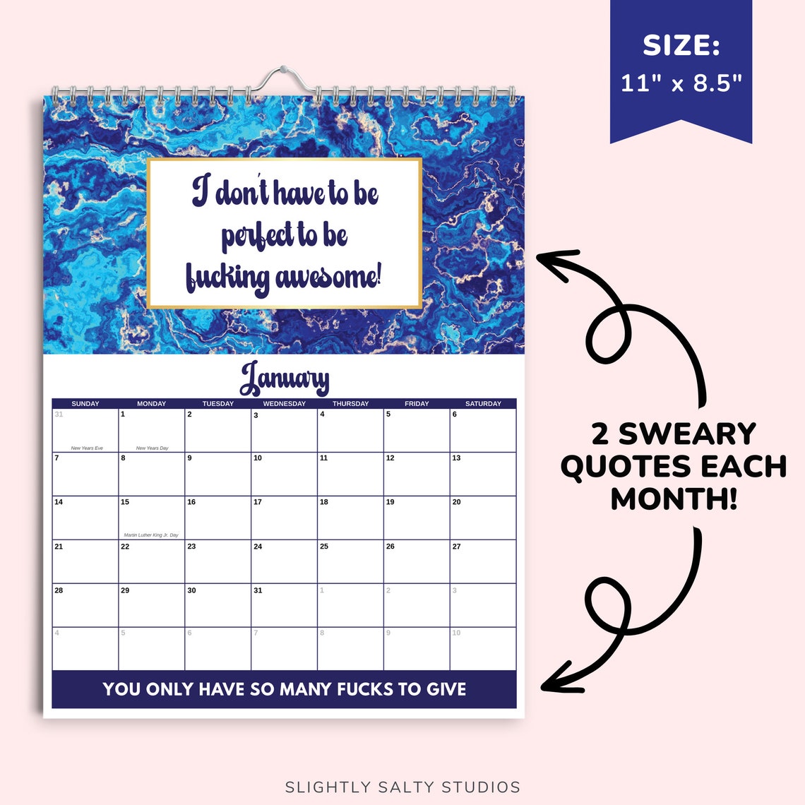 2024 Funny Wall Calendar Funny Calendar 2024 Swearing - Etsy