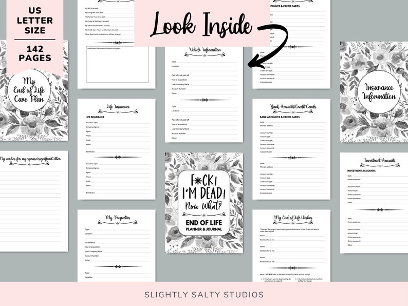 End of Life Planner Printable When I Die Printable Planner - Etsy