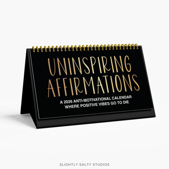 2026 Funny Desk Calendar, Demotivational Sarcastic Monthly Quotes, Office Work Humor Gag Gift for Coworkers Bosses Friends