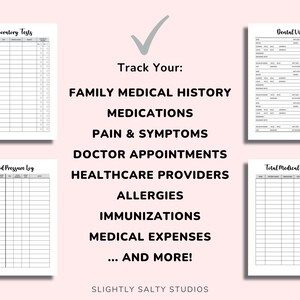 Funny Medical Planner Printable, Family Medical History Binder ...