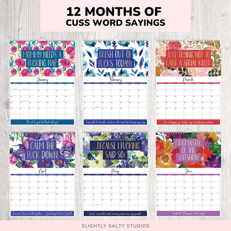 2024 Funny Mom Calendar 2024 Wall Calendar Funny Calendar Etsy