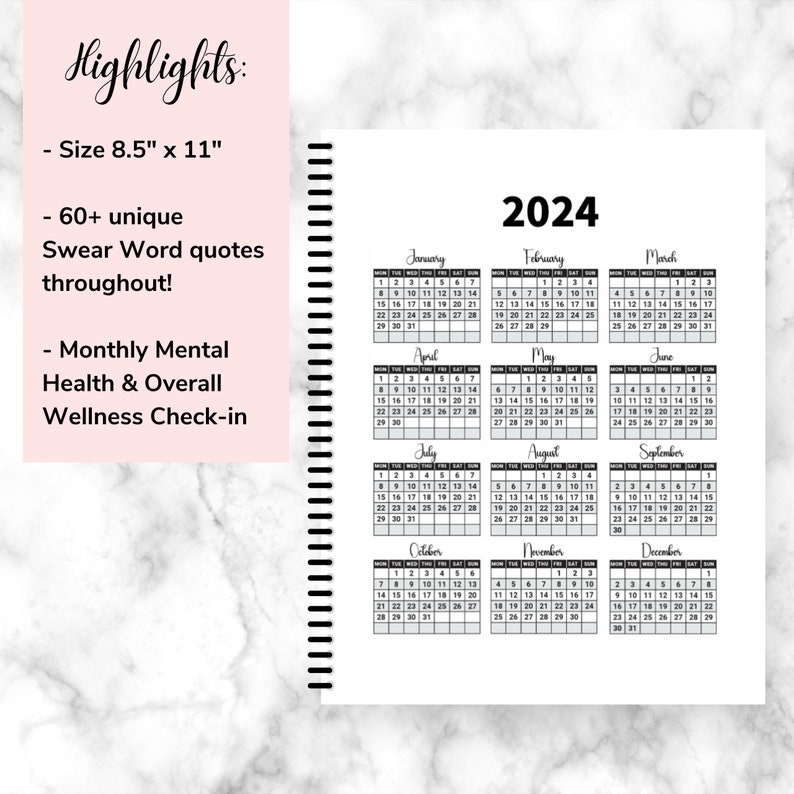 Fuck It: 2024 Planner For Tired-Ass Women zdjęcie 4