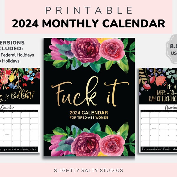 2024 Funny Calendar Etsy