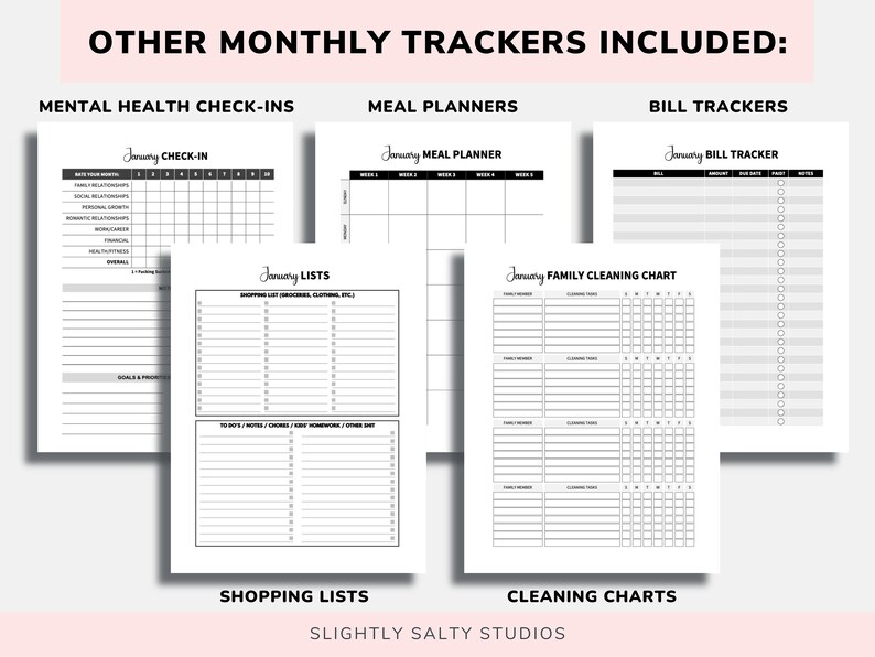 2024 Mom Planner Printable Mom Planner PDF Swear Planner Etsy