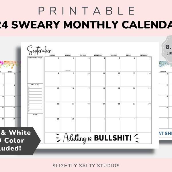 2024 Swear Calendar Etsy UK