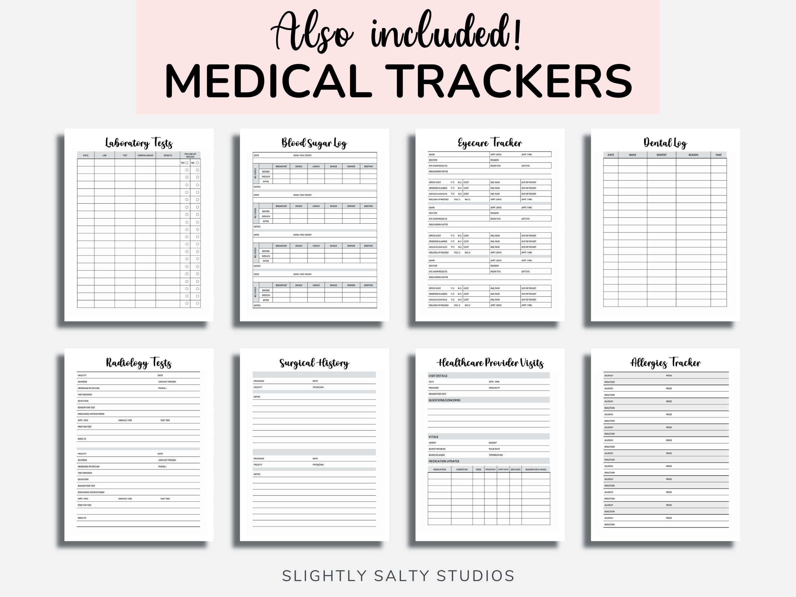 Funny Medical Planner Printable, Family Medical History Binder ...
