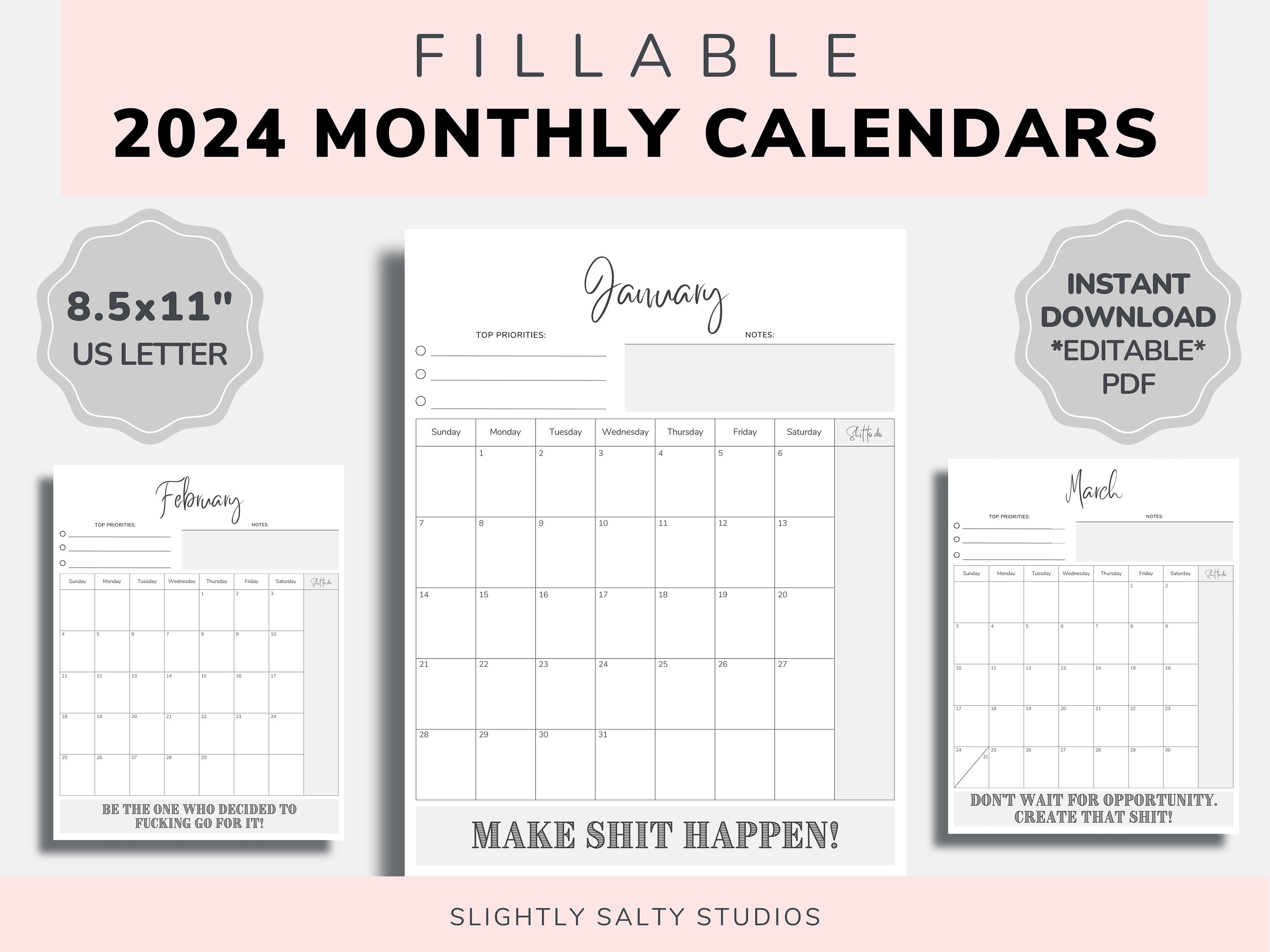 2024 Desk Calendar for Tired-Ass Women - Sweary Calendar, Fu-ck It 2024  Calendar, Big Ass Calendar, Tired Woman Calendar, Funny Monthly Desk  Calendar