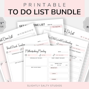 Funny To Do List, Daily Planner Printable One Page, Weekly Planner Printable To Do List, Days Of The Week Printable, Daily Planner Digital