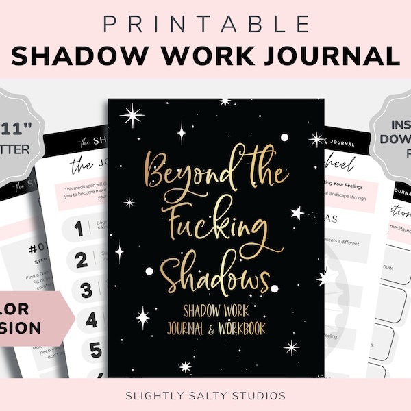 Shadow Work Journal Printable, Shadow Work Workbook Digital, Mental Health Journal, Shadow Work Prompts, Book Of Shadows, Childhood Trauma