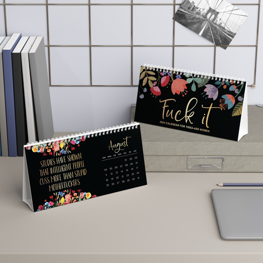 Funny Calendar 2024 2024 Desk Calendar Sweary Calendar Home Etsy