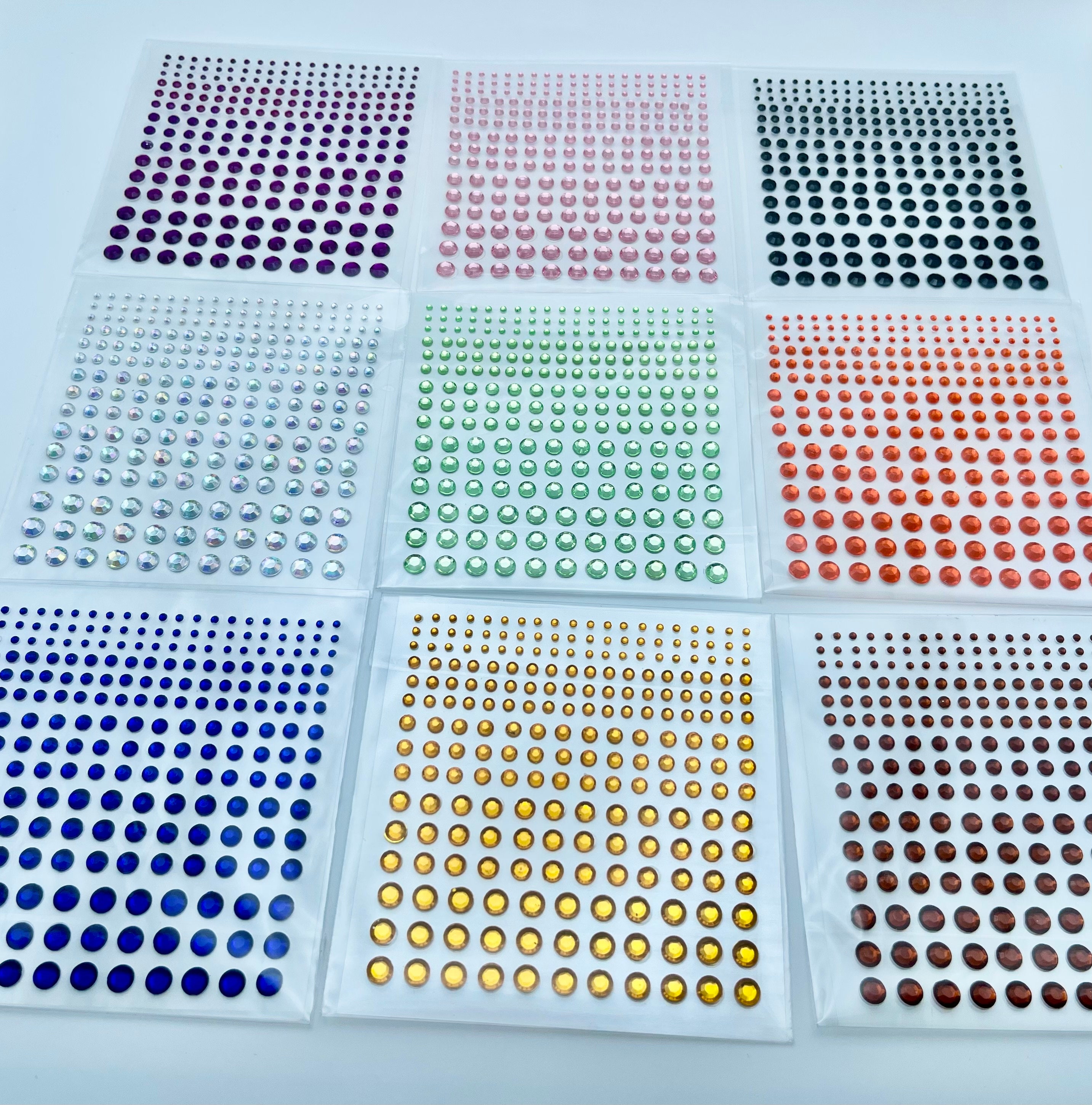 Self Adhesive Rhinestone Stickers Multicolored Stickers Crafts 15 ...