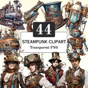 Steampunk Clipart PNG Design Steampunk World Steampunk Art Craft Steampunk Vintage Scrapbook Clipart Bundle Fantasy Clipart Victorian Art