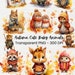 Autumn Cute Baby Animals Clipart Fall Animals Clipart Cute Cozy Clipart ...