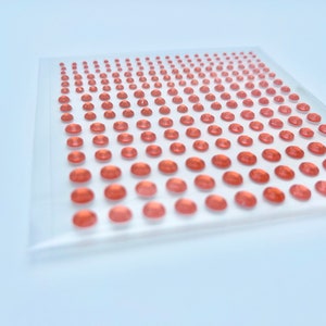 Orange Rhinestone Sheet Self Adhesive Rhinestone Stickers Multicolored Stickers Crafts 15 ...