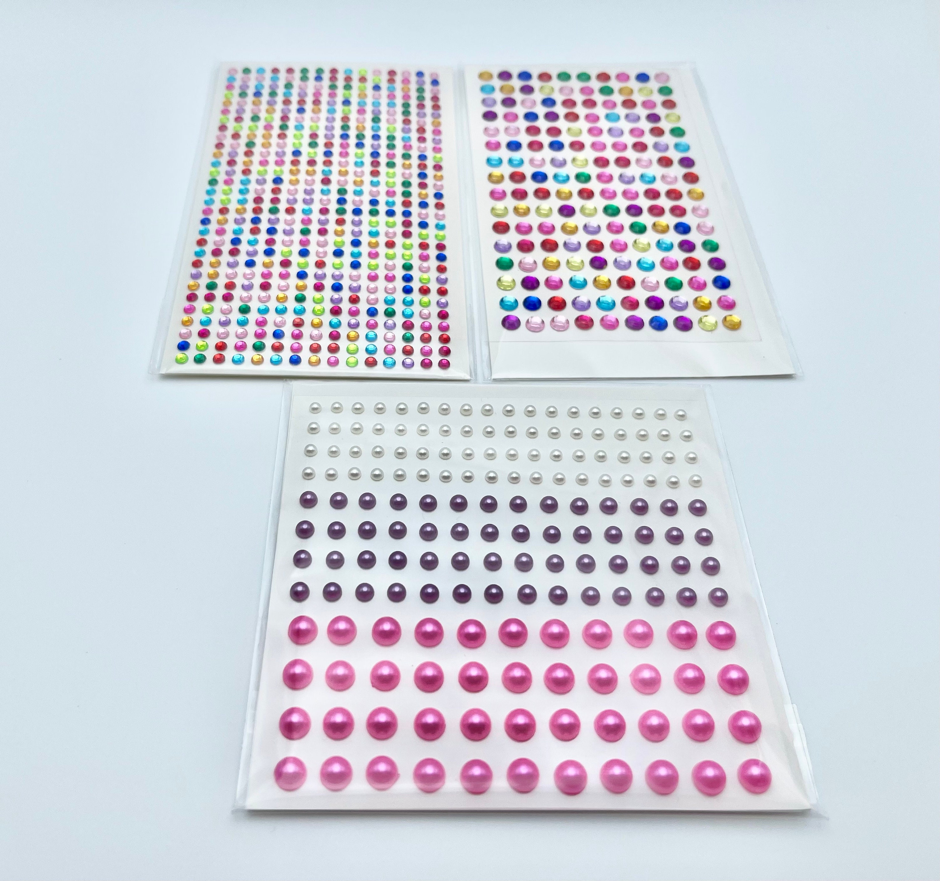 Pearl Sticker Paper Self Adhesive Rhinestone Pearl Stickers Multicolored Stickers Crafts ...