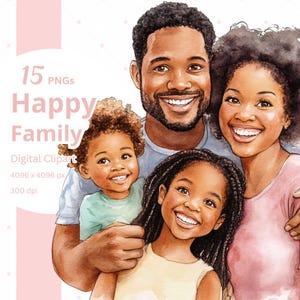 Schwarz Familie Clipart Bundle African American Clip Art PNG Muttertag Grafiken Vatertag Bilder Bruder Schwester druckbare digitaler Download