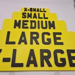 Mini Registration Plate - Personalized Novelty Gift, Customizable Design in 5 Sizes (10-30cm) with 3D Font