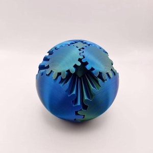 Mini Gear Ball Fidget Toy -perfect stress relief desk accessory - 3D Printed Gear Sphere