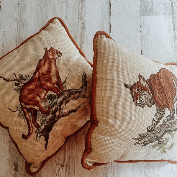 Vintage Needlepoint Pillows Etsy