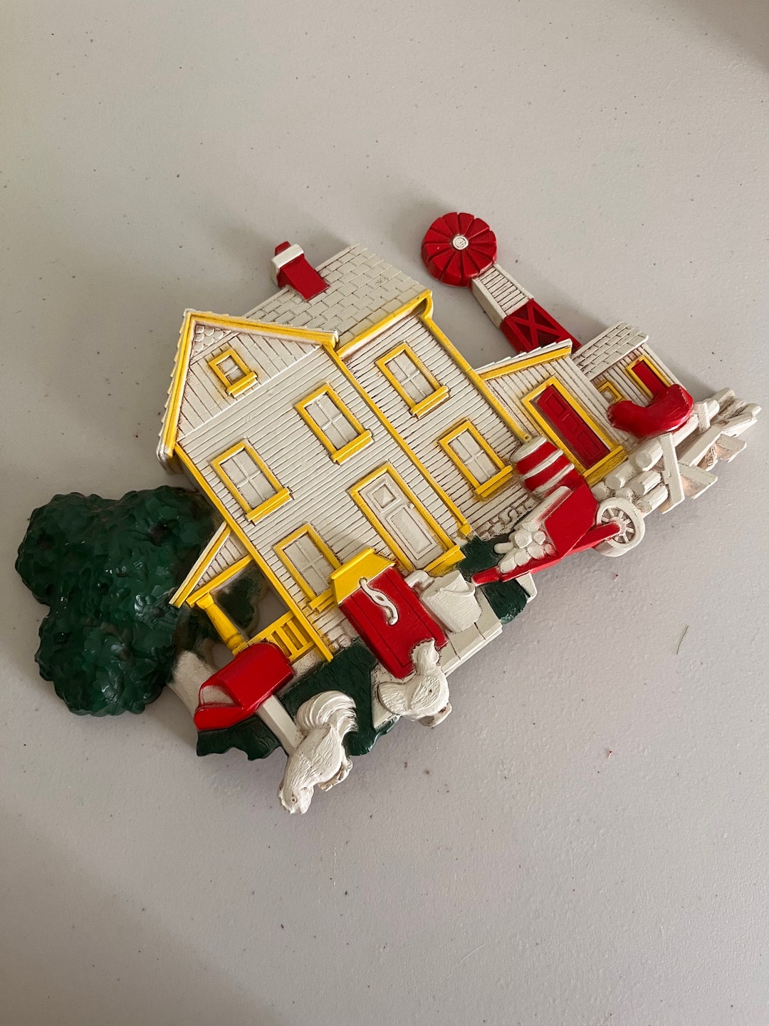 Adorable Vintage Homco Wall Decor Farm Chickens House Etsy